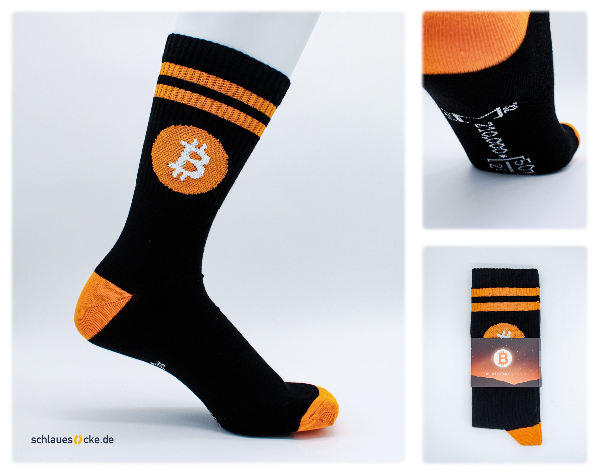 Sample project: Bitcoin – custom socks with packaging (Full Set)