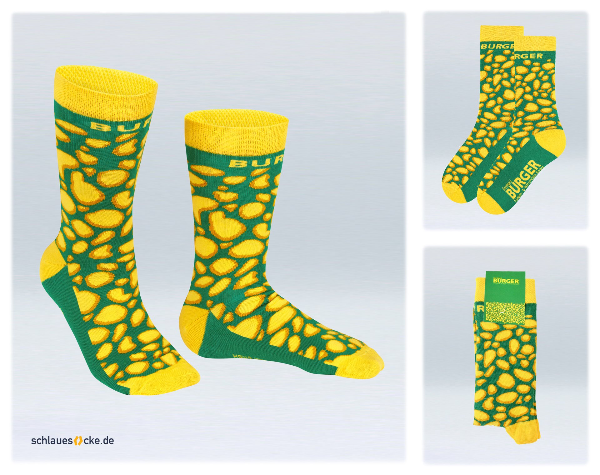 Sample project: Burger – custom socks with packaging (Full Set)
