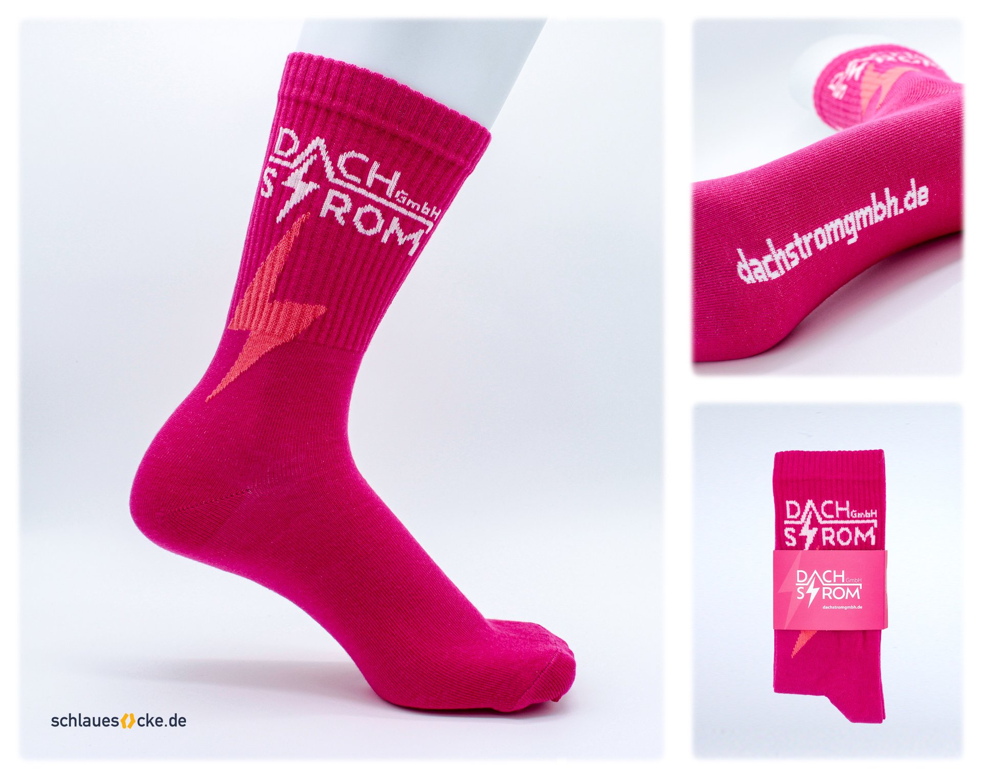 Sample project: Dachstrom – custom socks with packaging (Full Set)