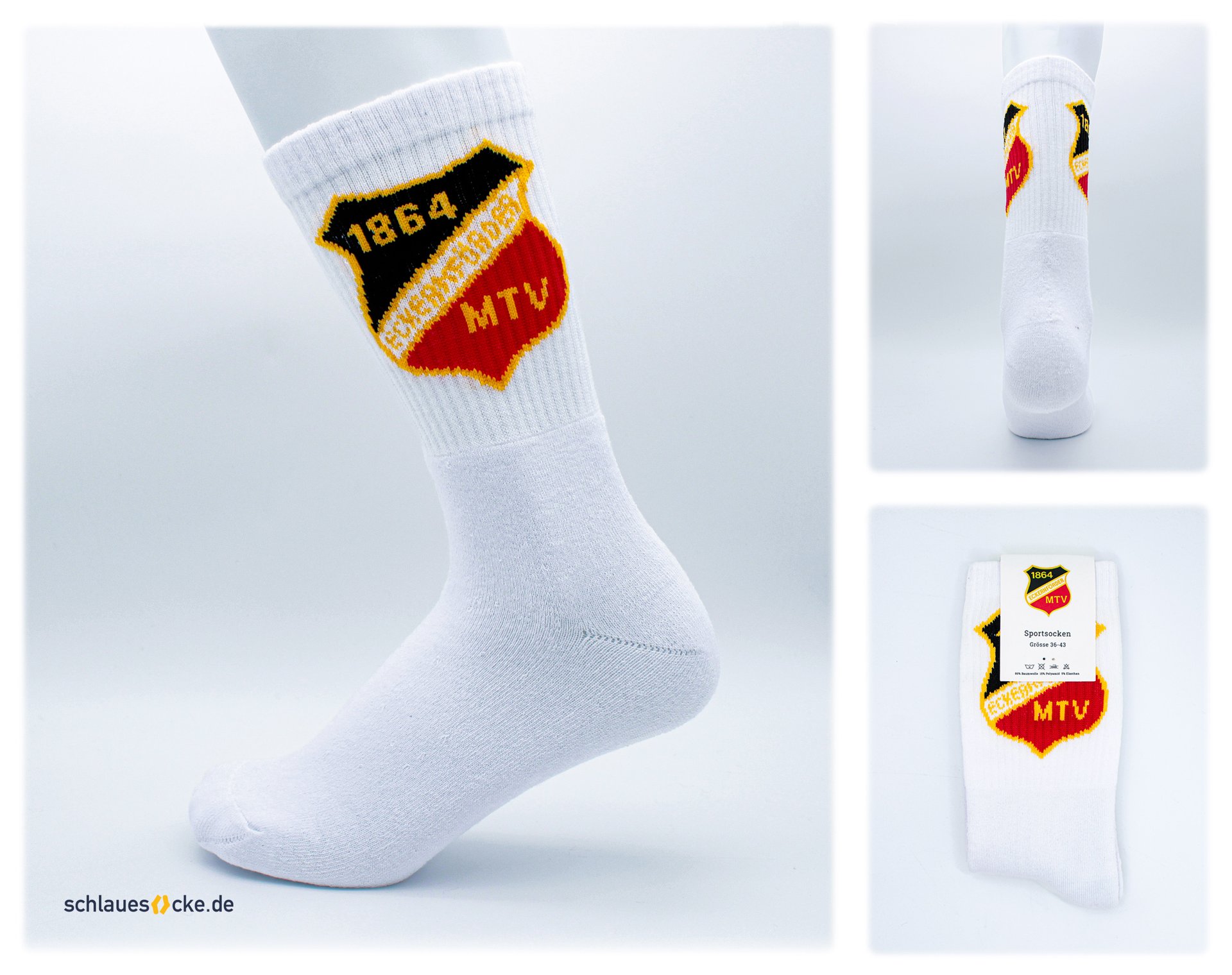 Sample project: Eckernfoerde MTV – custom socks with packaging (Full Set)