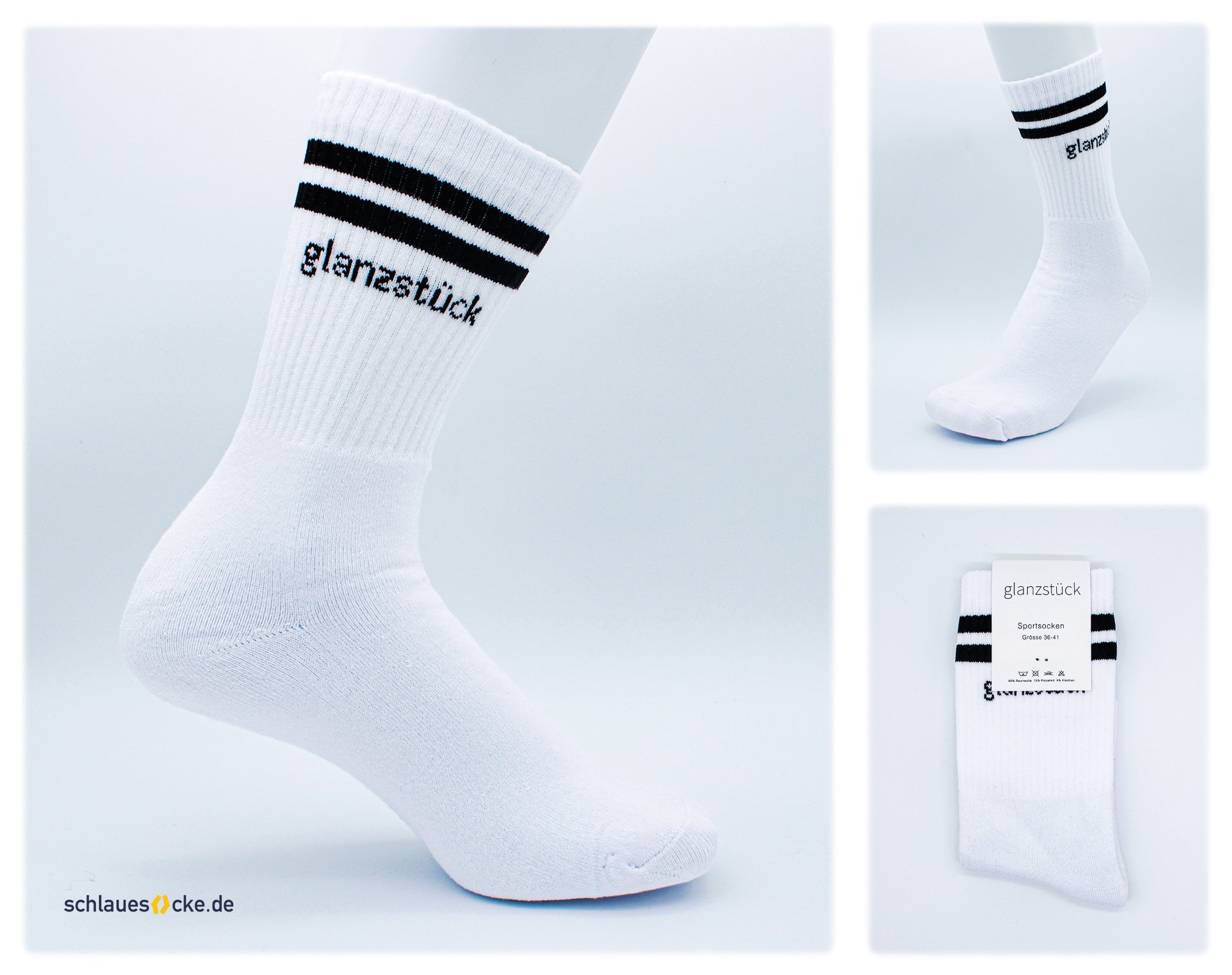 Sample project: Glanzstueck – custom socks with packaging (Full Set)
