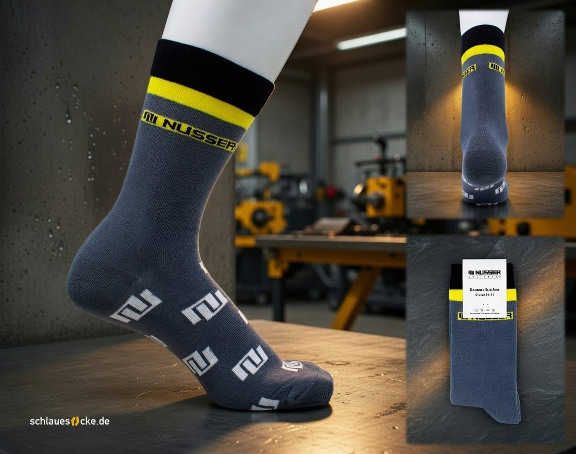 Zwarte motief sokken met een subtiele veer-presentatie