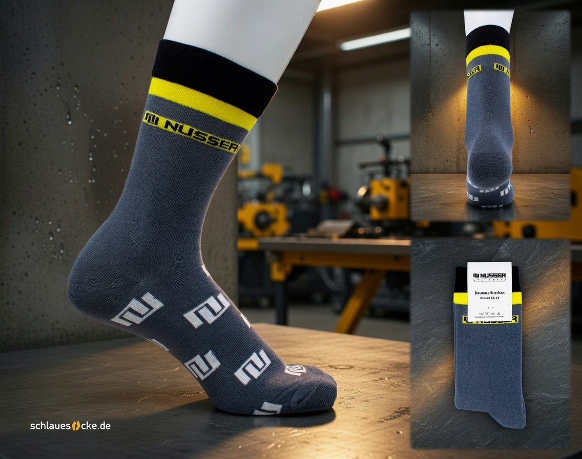 Beispielprojekt: individuelle Logo-Socken nach Kundenwunsch (Custom Socks), kein Katalogprodukt