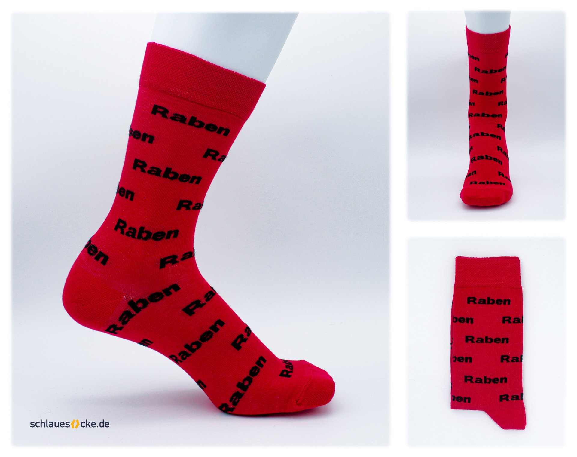 Sample project: Raben Rot – custom socks with packaging (Full Set)