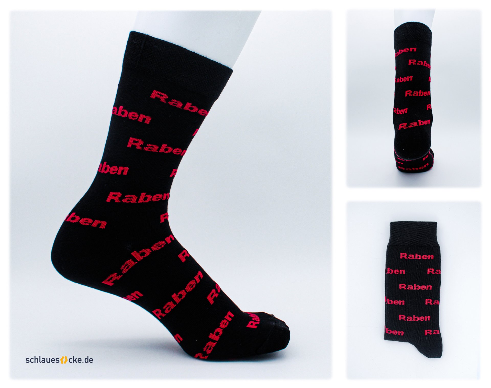 Sample project: Raben Schwarz – custom socks with packaging (Full Set)