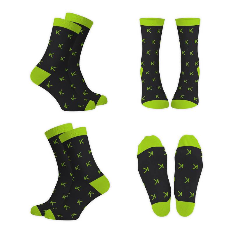 Beispielabbildung „Klassisk sok fra Kerana“: individuelle Socken nach Kundenauftrag (Custom Socks), kein Katalogprodukt