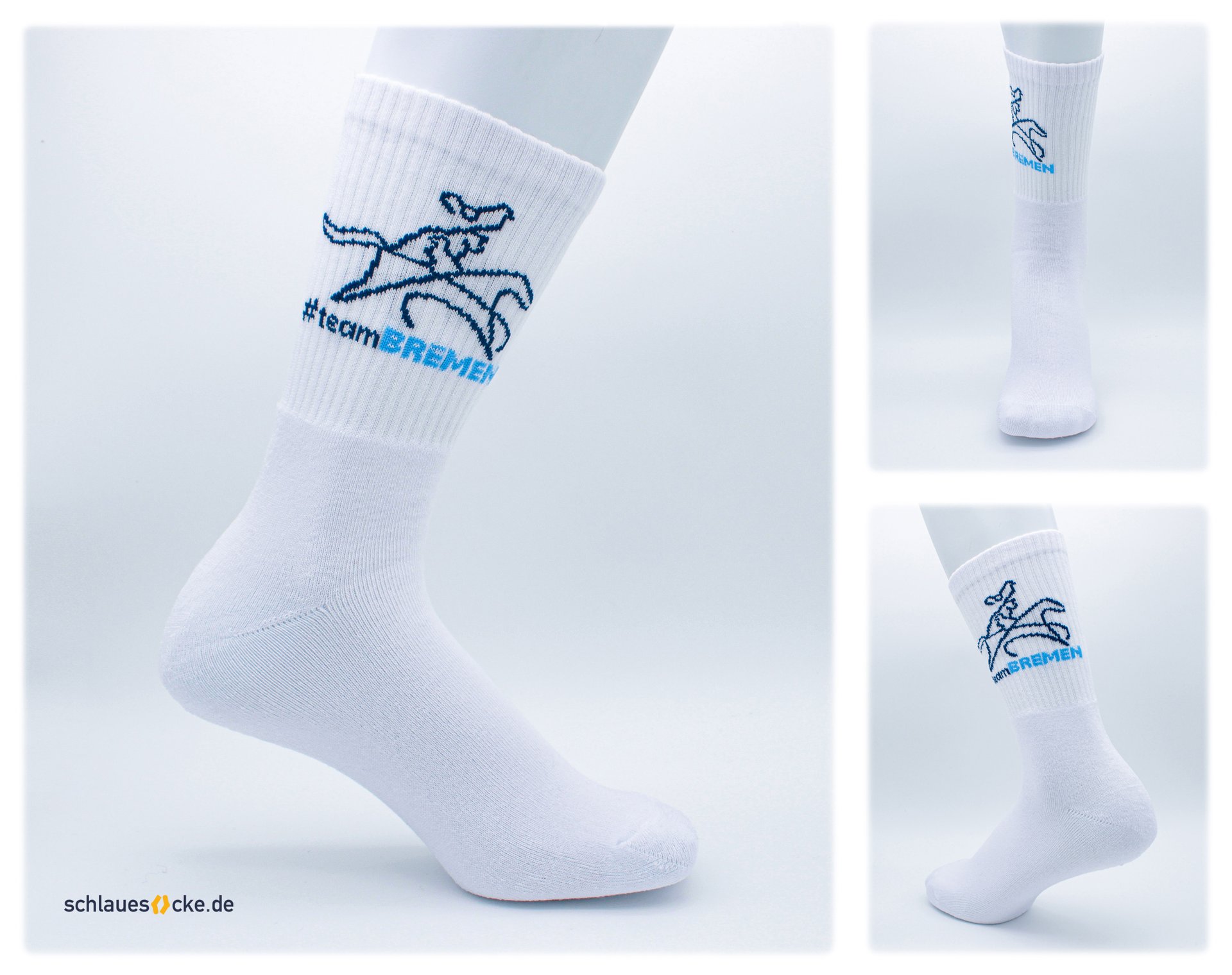 Sample project: Teambremen – custom socks with packaging (Full Set)
