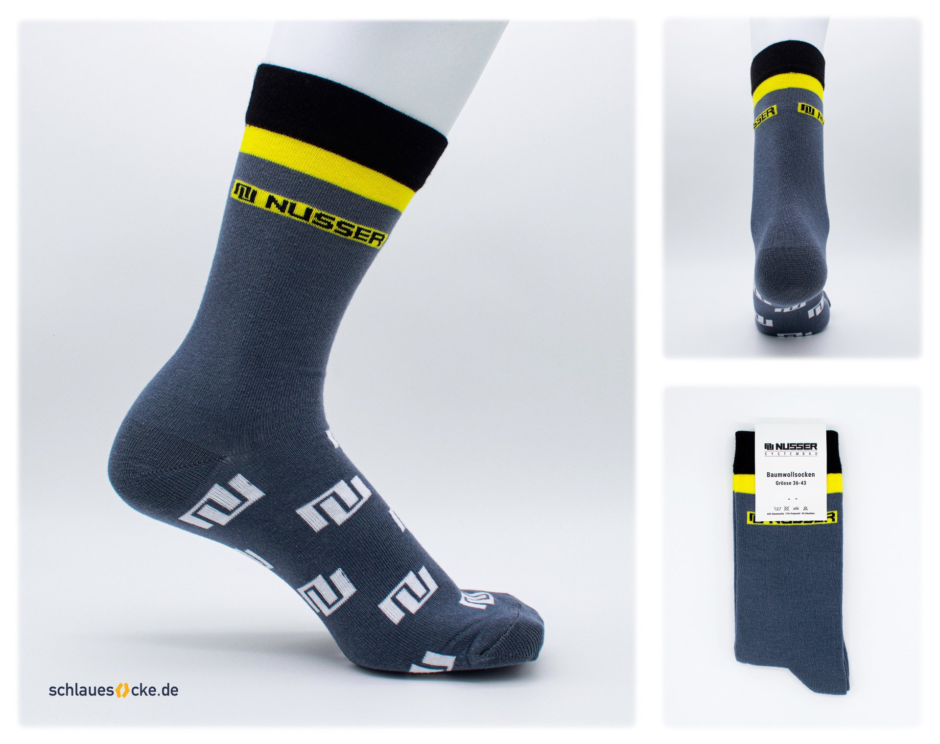 Sample project: Wilhelm Nusser – custom socks with packaging (Full Set)