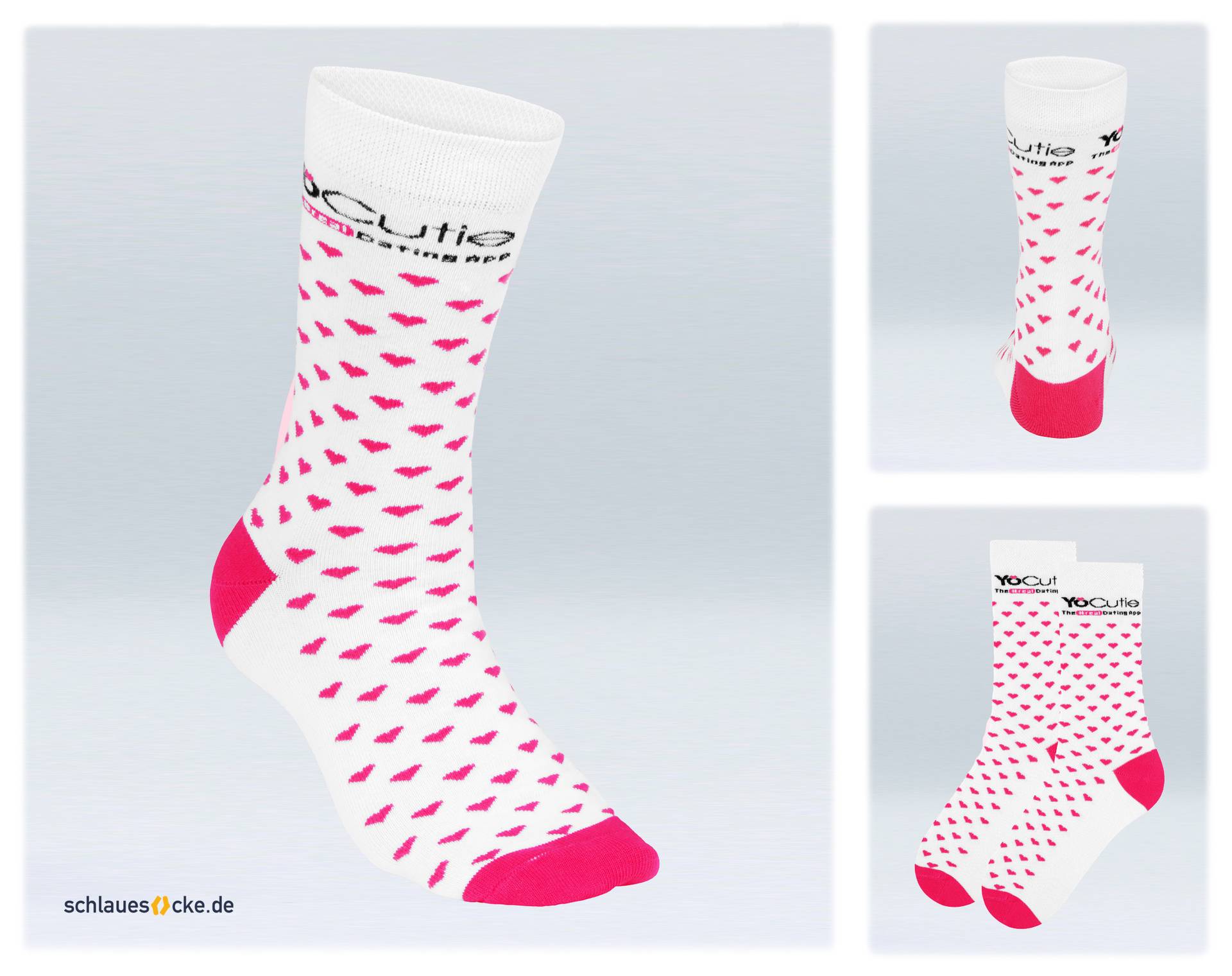 Beispielabbildung „Individuella strumpor med logotyp och design“: individuelle Socken nach Kundenauftrag (Custom Socks), kein Katalogprodukt