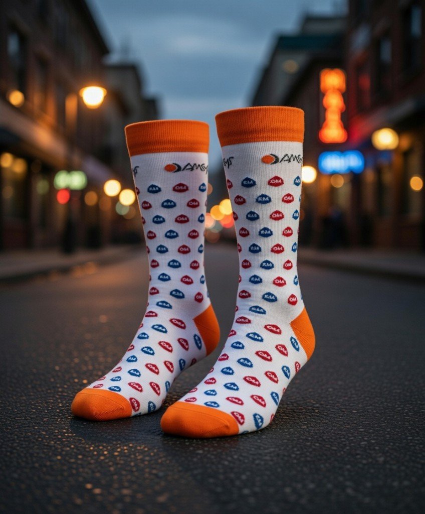 Beispielprojekt: individuelle Logo-Socken nach Kundenwunsch (Custom Socks), kein Katalogprodukt