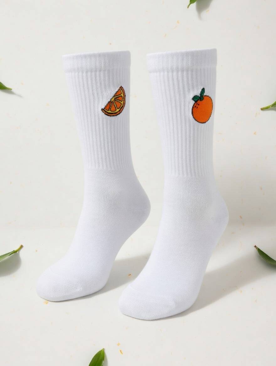 Beispielabbildung „Få broderet individuelle sokker med logo eller få dem strikket med design“: individuelle Socken nach Kundenauftrag (Custom Socks), kein Katalogprodukt