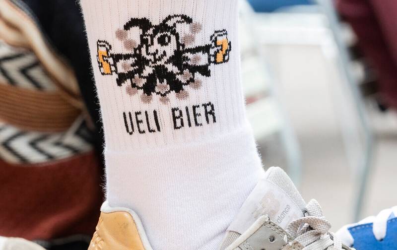Sportsokken met logo en strepen van Uelibier