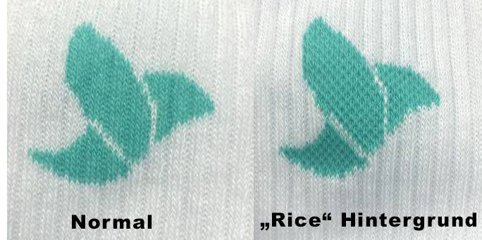 Logoer på sportsokker med ris mønster