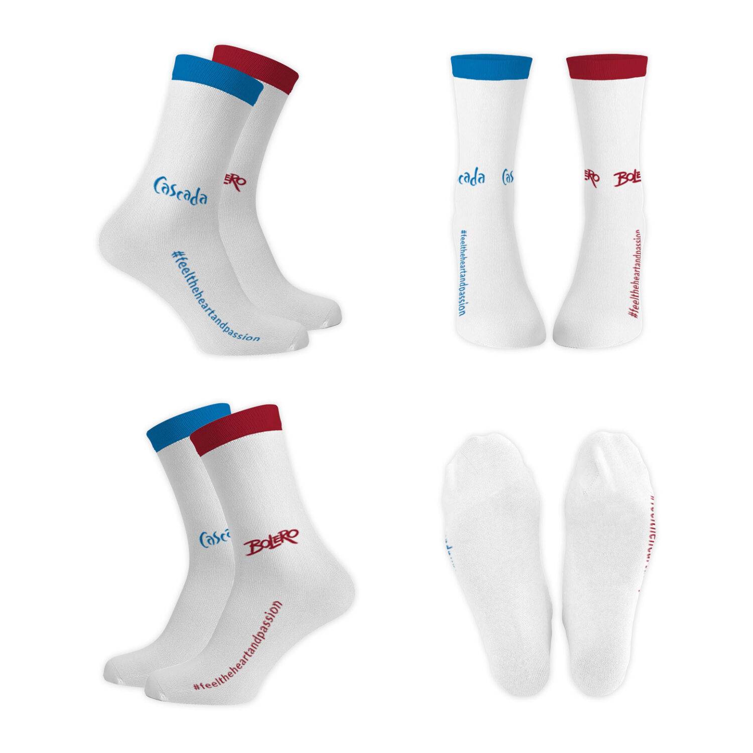 Beispielabbildung „Socks with Mirrored Logo“: individuelle Socken nach Kundenauftrag (Custom Socks), kein Katalogprodukt